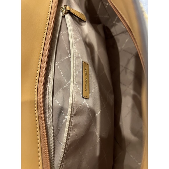 Michael Kors Jet Set Tote Bag Two-Tone MK Signature Logo Shoulder Bag Medium - Picture 4 of 16